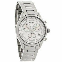 NEW Timex Classic T2P410 Chronograph Ladies White MOP Quartz Watch - £87.92 GBP