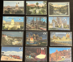 Vintage Postcards Mixed lot of 12  Buildings Views Unusual Posted and No... - $14.46