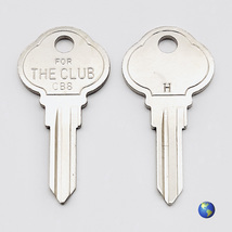 CB8 Key Blanks for Various Steering Wheel Locks by The Club (2 Keys) - £7.13 GBP