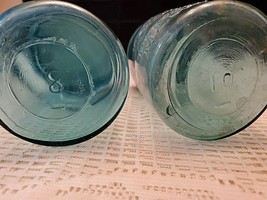 2 VINTAGE BALL PERFECT MASON PINT JARS WITH ZINC LIDS #8 & #10 image 2