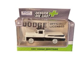 Denver Diecast 1957 White &amp; Black Dodge Sweptside Truck 1/48 Scale - £12.45 GBP