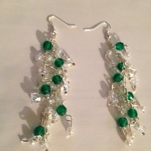 going green just got prettier in these dangling beaded pierced earrings - £15.98 GBP