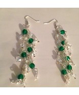 going green just got prettier in these dangling beaded pierced earrings - £15.89 GBP