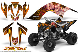Yamaha Raptor 700 06-12 Graphics Kit Creatorx Decals Little Sins Orange - £125.57 GBP