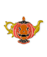 Halloween Spooky Season Enamel Pin: Jack-o&#39;-lantern Pumpkin Teapot - $17.64 CAD