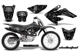 HONDA CRF 70 GRAPHICS KIT DECALS CREATORX SKULLCIFIED BLACK - $104.76