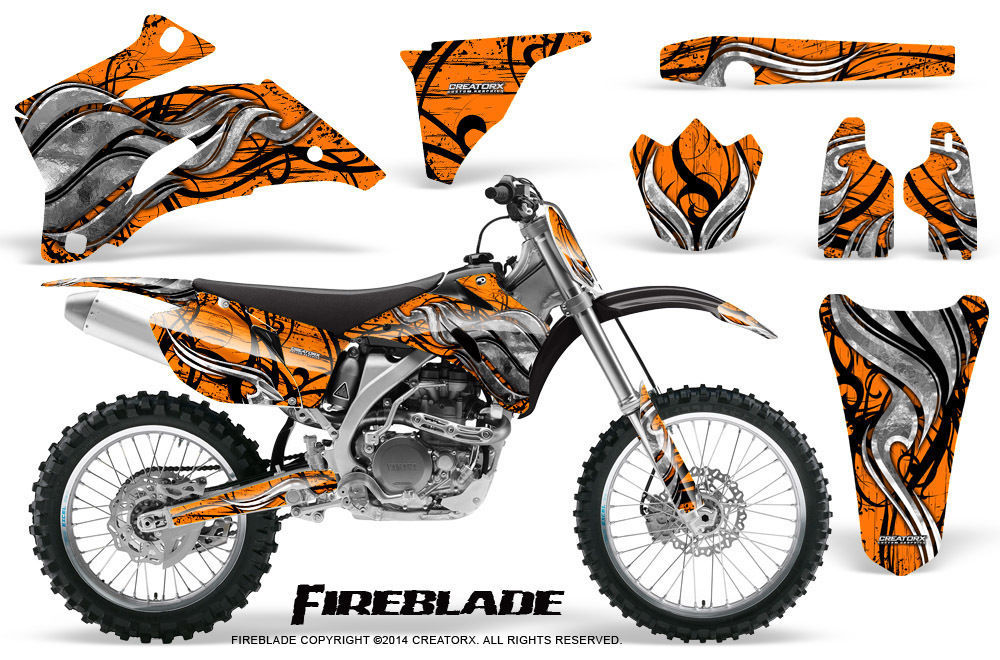 Primary image for YAMAHA YZ250F YZ450F 06-09 GRAPHICS KIT CREATORX DECALS FIREBLADE ONP