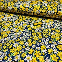 Daffodil Fabric A Year in the Meadow December Hoffman 5962 100% Cotton BY THE YD - £9.46 GBP
