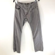 Levis Mens 514 Straight Fit Jeans Gray Pockets Denim 100% Cotton 30 x 30 - £18.87 GBP