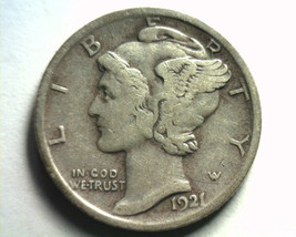 1921 Mercury Dime Very Fine Vf Nice Original Coin Bobs Coins Fast Shipment - £216.24 GBP