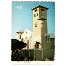 Vintage Postcard St Theresa&#39;s Cathedral Roman Catholic Hamilton Bermuda Cedar - £7.59 GBP