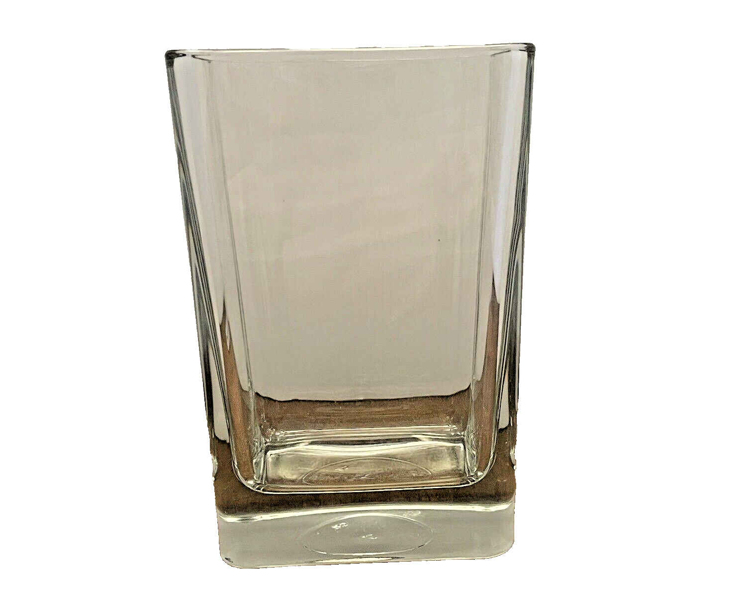 Vase Libbey Glass Rectangle Clear Flower Home Decor 6 x 4 x 3 Inch Heavy - $18.55
