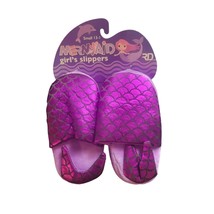 Nwt purple mermaid slip on slippers size small 13-1 - £6.72 GBP