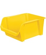 Stanley Stst55400 Stackable Polypropylene Storage Bin, Yellow, 4 - $432.26 MXN