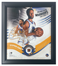 Stephen Curry Framed Warriors 15&quot; x 17&quot; Game Used Basketball Collage LE 1/50 - £213.53 GBP