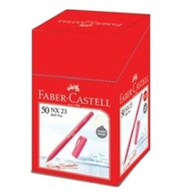 Faber-Castell Ballpoint Pen NX 23 Classic 0.7mm Red Ink Point Ball Pen- 50Pcs - £30.82 GBP