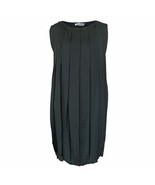 New Womens 8 10 NWT Dress 40 Designer Jil Sander Black Pleated Dress Sil... - £2,629.28 GBP