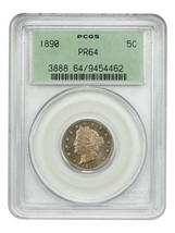 1890 5C PCGS PR64 (OGH) - $458.33