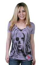 Cardboard Robot Good Head Ladies Lilac Purple V-Neck T-Shirt Small NWT - £11.15 GBP