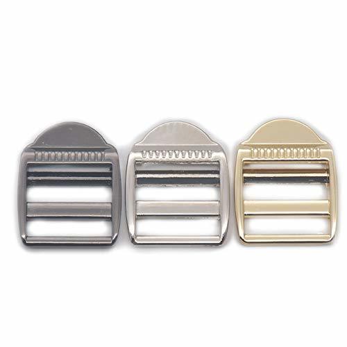 Bluemoona 5 Pcs - 25mm 1" Adjuster Triglide Buckle Suspender Webbing Bag Leather