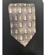 JOS A Bank Mens Tie Sea Foam Green Gold Purple Made In Italy  4 x 60 - $16.23 CAD