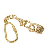 Handmade Brass Knotted Rope 5.5&quot; Key Chain RingGift Souvenir - £6.99 GBP
