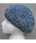 Beautiful Blue Shades Medium Size Crocheted Beret - Handmade by Michaela - £23.40 GBP