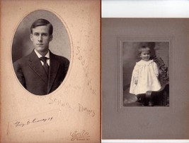 Gary D. &amp; Lawrence W. Kinney (2) Cabinet Photos - Dexter, Maine - £27.35 GBP
