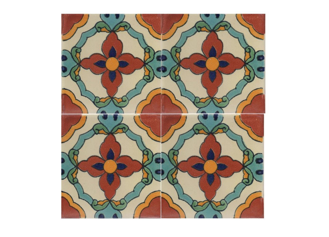 POOL TILES Mexican Talavera Ceramic Frost Proof Handcrafted Tiles - Chol... - $199.00