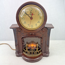 Vintage MasterCrafters Fireplace Electric Clock Action Line Model 1582 W... - $48.49