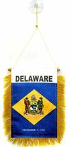 State of Delaware Mini Flag 4&quot;x6&quot; Window Banner w/suction cup - £2.30 GBP