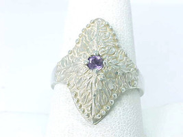 Carolyn Pollack Vintage Sterling Silver Genuine Amethyst Ring   Size 9 - £67.94 GBP