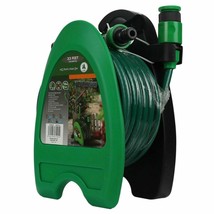 Wall-Fixed 10 Metre Garden Hose Pipe Reel Patio Set 7 Setting Function - £16.76 GBP