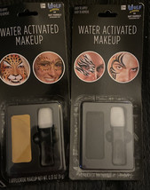 2 Wolf Novelties Water Activated Makeup Brown/Tan &amp; Black New - £10.16 GBP