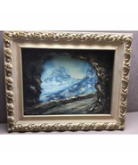Oil Painting by G. Pilsem(?) Landscape of Mountain As Seen From Tunnel E... - £234.66 GBP