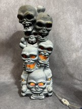 VTG 1993 Trendmasters 18&quot; Halloween Skull Totem Tower Stack Foam Blow Mold - £23.88 GBP