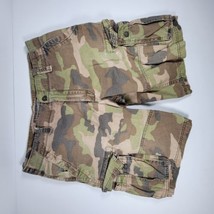 Old Navy Shorts Mens 32 Camo Cargo Green Flat Front Military Hiking Cotton  - $16.96