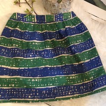 Dear Creatures blue green lined A-line skirt women&#39;s size S - $346.59 MXN