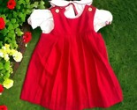 Vintage GOOD LAD RED Pleated White COLLARED DRESS SIZE 4T - £41.93 GBP