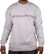 Deadline Grey Dead &amp; Limited Champagne Men&#39;s Crew Neck Sweatshirt Sweater NWT - £26.80 GBP