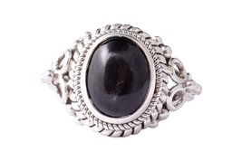 925 Solid Sterling Silver Natural Black Onyx Ring Gift Wedding Women - £26.82 GBP