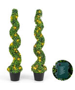 Pre-Lit Artificial Boxwood Spiral Topiary Tree Set of 2 with 100 LED Lights - $3,334.14 MXN Pre-Lit Artificial Boxwood Spiral Topiary Tree Set of 2 with 100 LED Lights - $3,334.14 MXN