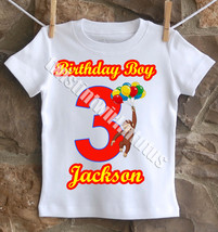 Boys Curious George Birthday Shirt - £15.17 GBP