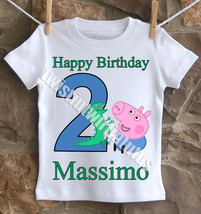 Boys George Pig Birthday Shirt - £14.92 GBP