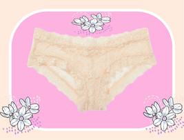 Xs S M L Xl Marzipan Beige Allfloral Lace Thelacie Victorias Secret Cheeky Panty - $10.99