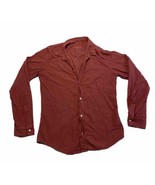 Frank &amp; Eileen Red Burgundy Barry Cotton Flannel Button Front Shirt Large - £45.55 GBP