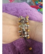 Brown Leather Braclet With Cross - £3.82 GBP