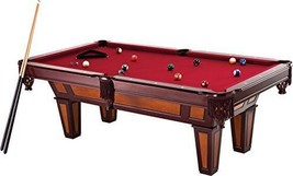 7.5 ft Pool Table Wood Billiard Game Play Accessories Cue Balls Burgundy... - $2,942.19