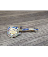 Hard Rock Cafe MAUI (Maui store Closed) Guitar Lei Pin 2.25&quot; Blue &amp; Gold... - $7.59