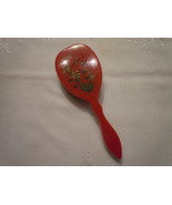 Rare Vintage Excelant Red Bakelite Lucite Ming Art Deco Hair Brush 9&quot;L x... - $29.99